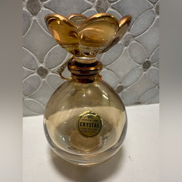 SC Genuine Lead Crystal Perfume Bottle - Rose Gold - Picture 5 of 6